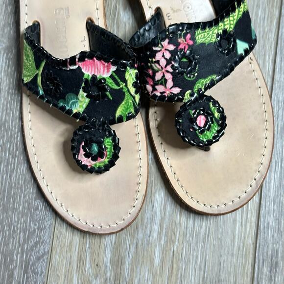 Jack Rogers x Vera Bradley Collab sandals slides New Hope Leather. Size 7.5 - Picture 2 of 6